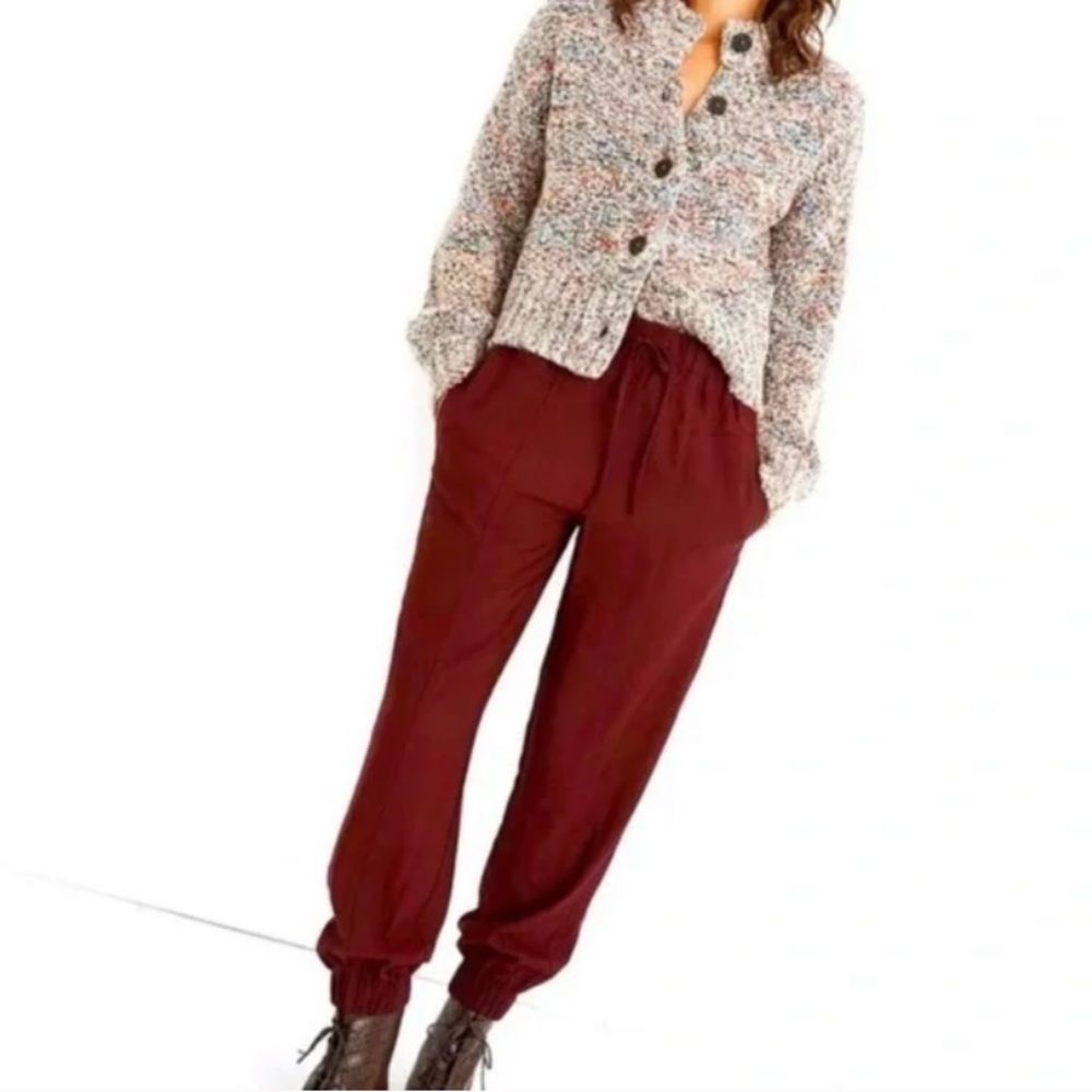Madewell Lightweight Joggers Burgundy size M